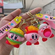 Star Kirby Anime Cartoon Figurine Keychain Keyring Handbag Pendant Kirby Waddle Dee Doo Model Girl H