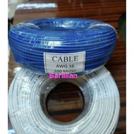 Awg16 Stranded Cable 100m Length biru Awg 16 Stranded Pure Copper Cable/
