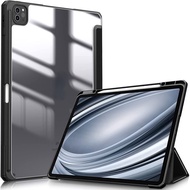 for iPad Pro 13 inch 2025 2024 Case, Built-in Pencil Holder Shockproof Clear Transparent Back Case f