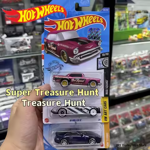 Super Treasure Hunt Treasure Hunt Series Original Hot Wheels '57 Chevy Tesla Roadster 1/64 For Colle