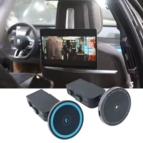 For BMW 5 7 Series X5 X6 X3 I7 I5 IX 2023 2024 2025 Rear Seat Pad Phone Magnetic Mount Wireless Char