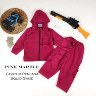 Ethnickidswear - PINK MARBLE SQUID GAME TRACKSUIT / SQUID GAME TRACK COSTUME / STAFF GUARD COSTUME /