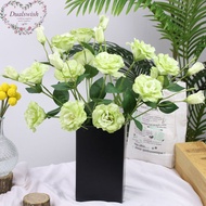 Dualswish 3 Heads Artificial Peony Flower Eustoma Grandiflorum False Blossom Home Wedding Party Deco