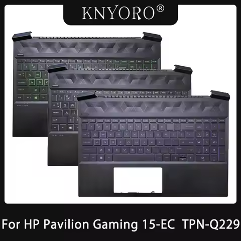 New Keyboard for HP Pavilion Gaming 15-ec 15-ec0013dx TPN-Q229 Laptop Palmrest Case Keyboard Upper C