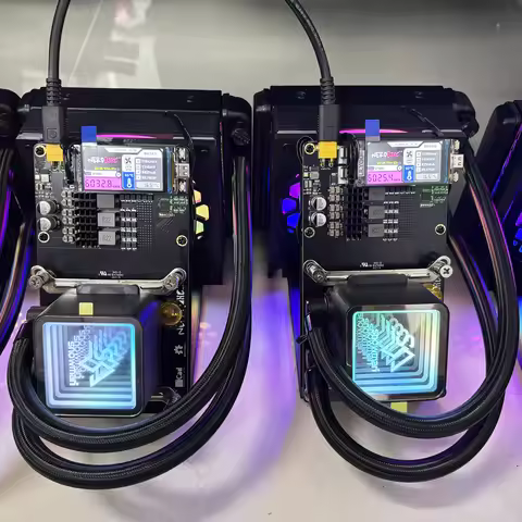 NerdQaxe++ Rev6.1 6TH/s Hydro Bitcoin Miner BM1370 Chip | Water Cooling Ultra Silent USB Solo Lotter