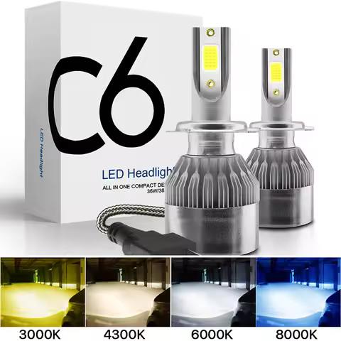 2x H7 LED H11 H4 Hi/Lo H1 H3 H8 HB1 HB3 HB4 HB5 HIR2 H13 H27 9005 9006 Car Headlight Bulbs 3000K 600