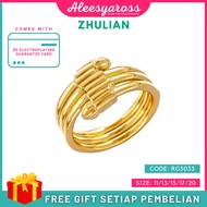 [RG5033] Cincin LILIT ZHULIAN Gold Plated Ring Jewellery Cincin Zhulian Original Zhulian Ring
