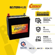 [Installation Provided] Bateri Kereta 38B20L Century MF12 Heavy Duty | Car Battery NS40ZL BateriHub
