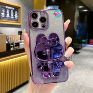 JRYU Redmi Mirror BUNNY BLINK With Stand Holder Softcase Redmi A5 12 12C 13 X 13C 9C Note 11 12 13 1