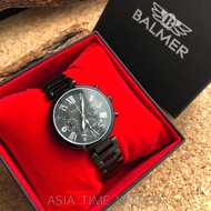 *Ready Stock*ORIGINAL Balmer 7985M-BK-4 Black Stainless Steel Sapphire Glass Chronograph Function La