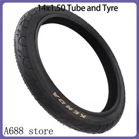 High-quality 14x1.50 bicycle tire and tube set for reliable replacement and smooth riding performanc