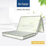 SpinaRez Tri-Fold Single Mattress Tilam Lipat 3 inch Latex Feel Foam Mattress with Aloe vera Static Free Fabric