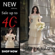 Beautiful and feminine 3-layer bow-tie flared cup dress made of african floral lace and mesh, suitab