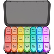Zoolion Weekly Pill Box 7 Day 3 Times a Day (Morn/noon/Night), Daily Portable Travel Pill Box Organi