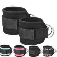 Adjustable Padded Ankle Wrist Cuffs Padded Straps D-Ring Glute Kickback for Cable Machine, Ideal for