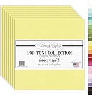 Banana Split Yellow Cardstock Paper - 12 x 12 inch 65 lb. Premium Cover - 25 Sheets from Cardstock W