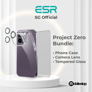 ESR iPhone 14 / 14 Pro / 14 Plus / 14 Pro Max Project Zero Phone Case w Tempered Glass Screen Protec