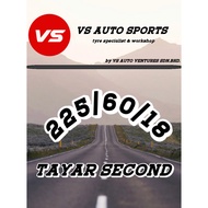 225/60/18 ( GITI )(HARGA 2biji TAYAR) Tayar Terpakai / Second Hand Tyre Good Condition