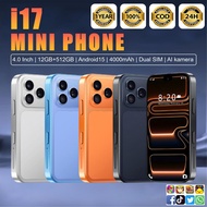 HP Bimbit 12GB RAM 512GB ROM i17 Mini 5G Phone Android 15 Skrin 4.0 Inch Dual SIM Handphone Kecil 40