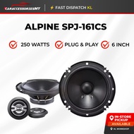 Alpine SPJ-161CS 6" 2-Way Component Speaker 250Watts ALPINE Car Speaker Kereta Tweeter