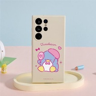 三麗鷗男團山姆企鵝照鏡子純色矽膠SAMSUNG手機殼