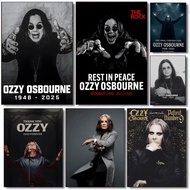 Lukisan penyanyi Ozzy Osbourne kumpulan kaligrafi kanvas premium kalis air poster seni dinding untuk