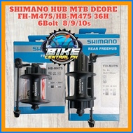 ☑ ☍ ◴ SHIMANO HUB DEORE HB-M475 / FH-M475 8 9 10SPD FRONT/REAR