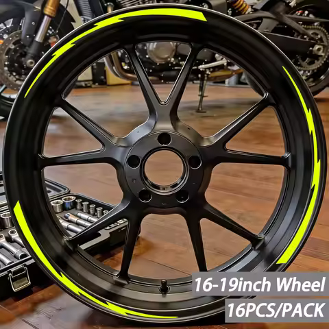16-19 Inches Lightning Design Motorcycle Wheel Stickers Hub Self-adhesive Vinyl Decals for YAMAHA Ho