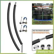 [BlesiyaMY] Two Section Trampoline Poles with Foam Sleeve Parts for 10ft-16ft Trampoline Curved Pole
