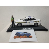 Proton Inspira diecast 1:32 POLIS PDRM / Putih ( Replika Kereta Polis )