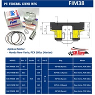 Piston kit FIM 38 Honda New PCX160CC, Vario 160cc Pin 14 DM 60 | 60.5 | 61 | 61.5 | 62 mm MOTOSM