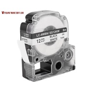 5 Pack Replace -4WBN LC-4WBN9(SS12KW) Label Tapes for  LabelWorks LW300 LW400 LW500 LW700 Black On W
