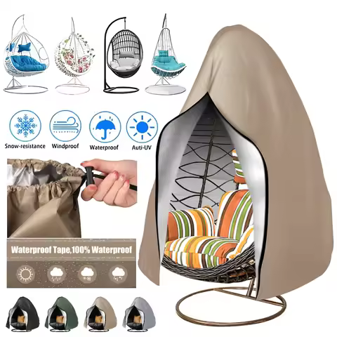 Waterproof Patio Hanging Egg Chair Cover Windproof Swing Egg Chair Cover Egg Chair Slipcover With Zi