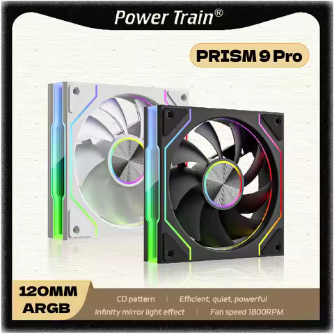 Power Trian PRISM 9 Pro 120mm ARGB PC Fan Quiet Cooling 12V Large Air Volume Computer Chassis Fan 4P