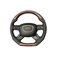 Suitable for Audi A6L A4LA3A8LQ3Q5Q7 Steering Wheel Cover Mark Bright Strip Frame Trim Cover Speaker