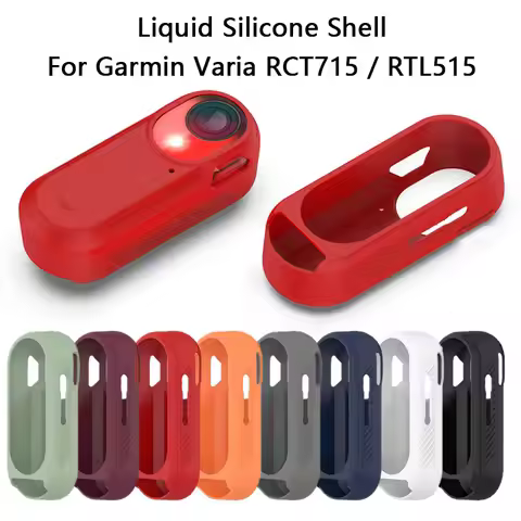 Liquid Silicone Case For Garmin Varia RCT715 RTL515 UT800 Bike Cycle Radar Camera Tail Light Full Co
