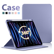 For Ipad Pro 13 2024 7th Gen A2926 13" air13 Acylic Back Case For iPad Pro 11 Air 11 6th pro 5th Gen A2837 Cover 360° Rotation Shell