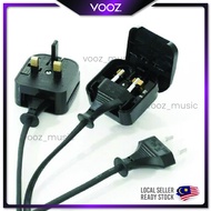 EU to UK Power Converter Adapter Fused Euro 2-Pin Plug to UK 3-Pin Socket Travel Converter