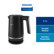 (NEW) PHILIPS Double Wall Kettle 7000 Series HD9396/90, 1.7L, Stainless Steel, Digital Display, Temp