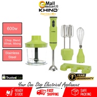 KHIND BH600AS Multi Hand Blender Chopper 4 IN 1 Whisk Mixing Mixer Beater Turbo Baby Food Garlic Pengisar