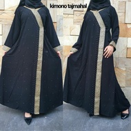 DISKON Abaya Turkey Hitam Arab Dubai Gamis Dress Wanita Muslim Jubah
