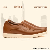 [5CM] Men's Height Increasing Shoes T&Tra T163 Brown Cow - Lightweight on Sandals