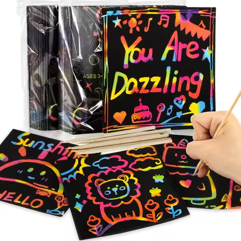 Rainbow Scratch Paper Art Rainbow Scratch Notes Scratch Art Party Favors Scratch Art Paper Mini Note