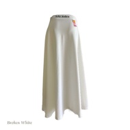 Rok Wanita Panjang Bisa COD/Bayar ditempat Rok Payung Jodda Scuba Putih Tulang Rok payung Broken Wh