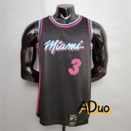 Miami Heat NBA T-shirt # 3 Dwyane Wade therefore 2018-19 NBA Basketball City Edition Jerseys