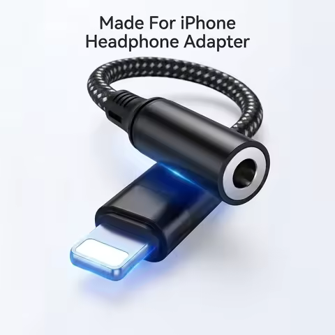 For iPhone Headphone Adapter Earphone Headset Audio Aux Jack Adapter for iPhone 14 13 12 11 Pro Max 
