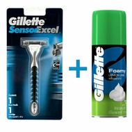 Gillette sensor Excel Razor + Foam 125 Grams