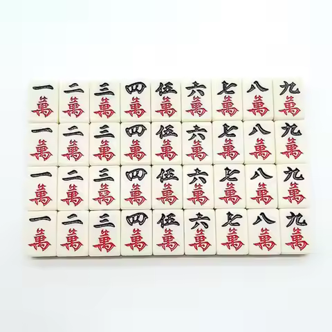 Compact Mahjong Set Portable Mini Mahjong Game Set for Travel Home Parties Lightweight Classic Chine