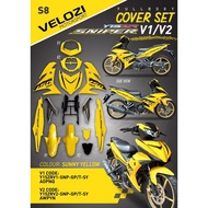 COVER SET Y15ZR SNIPER SUNNY YELLOW 2021 COVERSET PREMIUM EDITION BODYSET Y15ZR Y15 YSUKU V1 V2 NEW ORIGINAL VELOZI