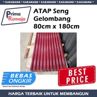 ATAP Seng Gelombang Colour/Warna Merah 80x180